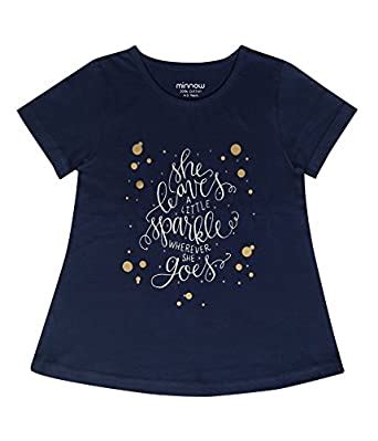 Buy minnow Girls A-Line Top Navy Blue at Amazon.in