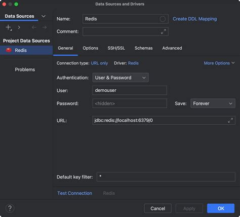 Redis Connection IntelliJ 的图像结果