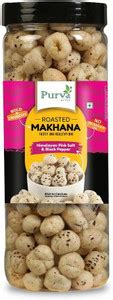 PurvaBite's Roasted Himalayan Pink Salt Crunchy Makhana , Ready To Eat ...