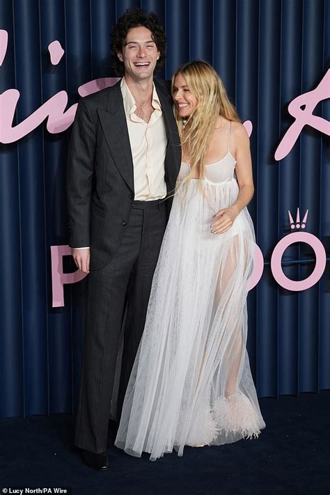 Pregnant Sienna Miller, 43, and boyfriend Oli Green, 28, put on a loved ...