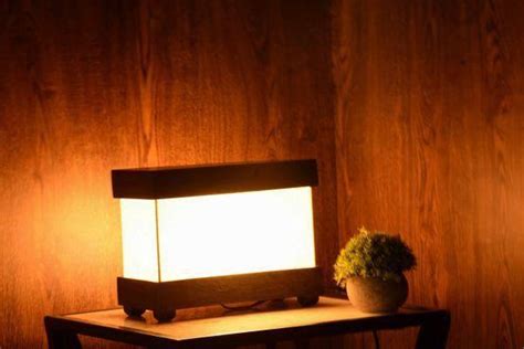 Buy Rectangular Black Wooden Finish Table Lamp