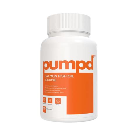Pumpd Salmon Omega-3 Fish Oil 1000mg | Rich Blend of Fatty Acids, EPA ...