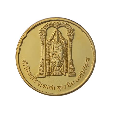 Tirupati Balaji Gold Plated Coin (Set of 7 Coins) | Tirupati Balaji ...