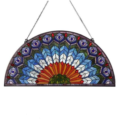 Bieye 36 inches Peacock Tiffany Style Stained Glass India | Ubuy