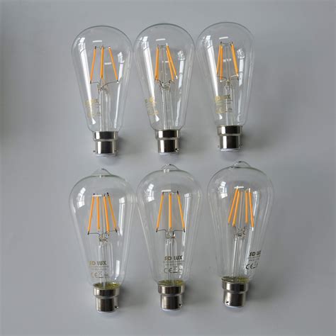Sd Lux B22 Bc Led Bulbs Globe Vintage Filament Led | Desertcart INDIA