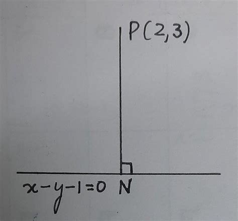 The coordinates of the foot of the perpendicular from the point (2,3)(2 ...
