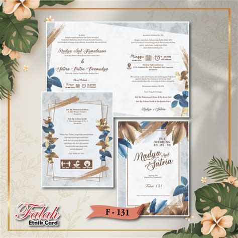 Jual Blangko Undangan Kosong Pernikahan FALAH 131 Cantik Harga Murah ...