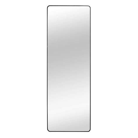Black Aluminum Rectangle Easel Floor Mirror, 20x60