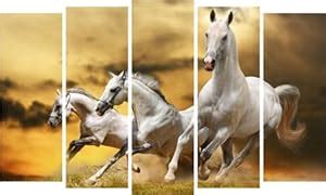 Inephos Vinyl Animals Painting, Red, Horses Vastu, Standard : Amazon.in ...