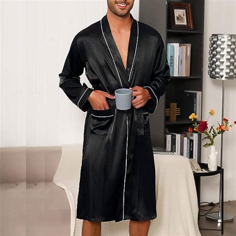 * Mens Silky Satin Lounge Robe - Buy Online & Save | NZ Wide Delivery