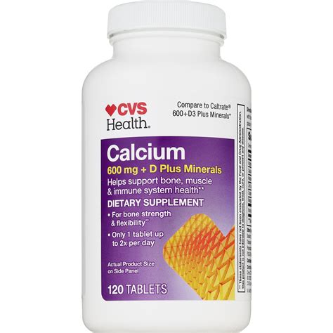 Calcium Vitamin D Supplement Cvs : Cvs Health Calcium Vitamin D3 Tablets 600mg 120ct Cvs ...