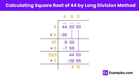 Square & Square Root of 44 - Methods, Calculation, Formula