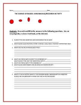 Free Science Lessons Blood 的图像结果