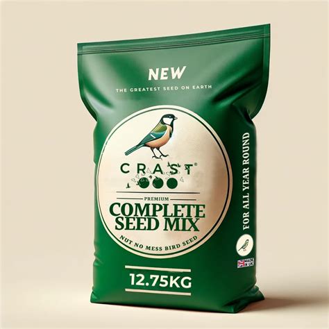 Crast Premium Seed and Nut No Mess Wild Bird Food Mix (12.6KG) All Year ...