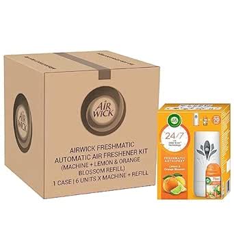 Airwick Freshmatic Automatic Room Freshener Kit, Lemon & Orange Blossom ...
