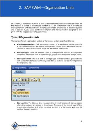 Image result for SAP EWM Module Tutorial Points