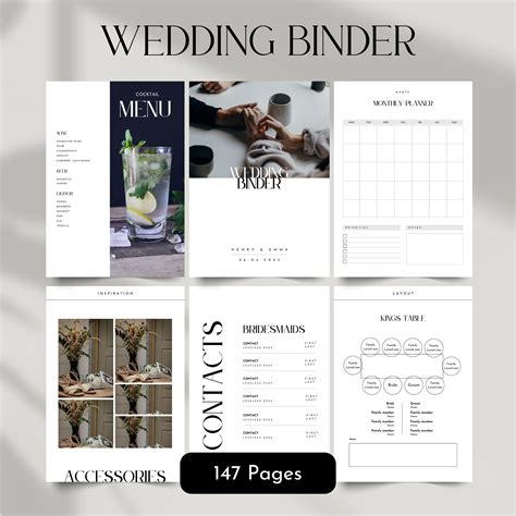 140 Pages Wedding Binder, Wedding Planner, Wedding Itinerary, Wedding ...