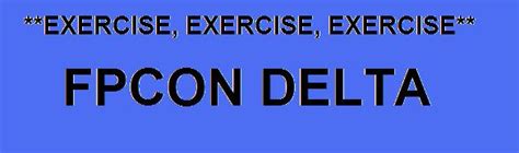 FPCON Charlie Exercise Sign 的图像结果