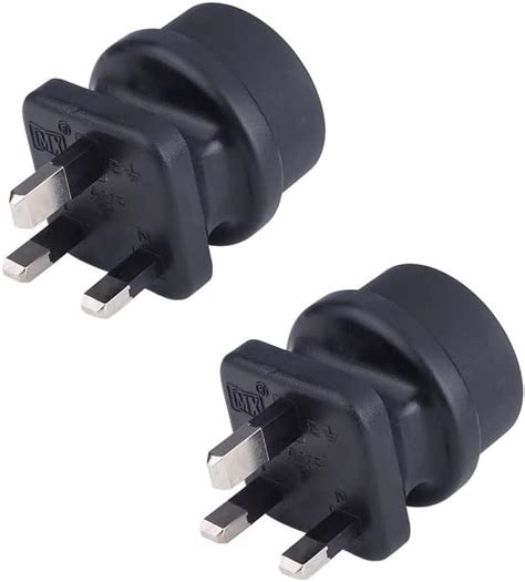MX European (Schuko) to UK Plug Adapter 13 Amp- Convert European Type E ...
