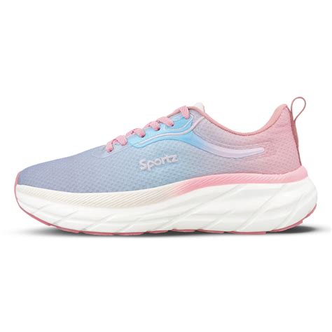 Women's Lace-up Sports Shoe - WS9917 Peach Sky – Walkaroo Footwear