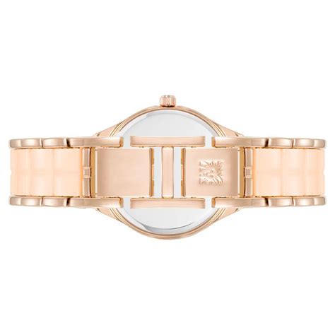 Buy Online Anne Klein Quartz Analog Pink Dial Ceramic Strap Watch for ...