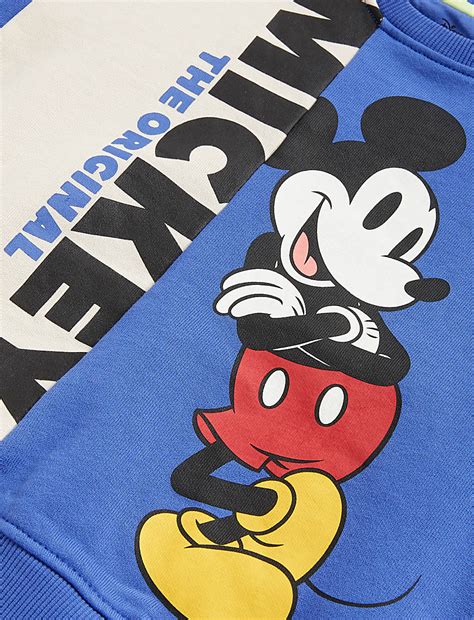 Buy Cotton Rich Mickey Mouse™ Sweatshirt at Marks & Spencer