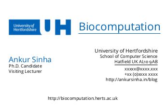 My business card in LaTeX - ankursinha.in/blog