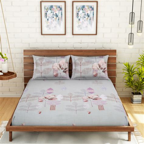 Buy SPACES Welhome Lapiazza Printed 3-Piece Bedsheet Set - 250 x 230 cm ...