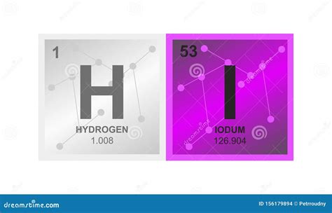 Vector Symbol of Hydroiodic Acid or Hydrogen Iodide Which Consists of ...