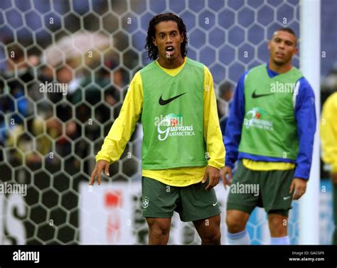 Soccer fifa world cup 2002 final brazil v germany training hi-res stock ...