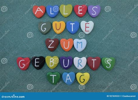 Alles Gute Zum Geburtstag, Happy Birthday German Phrase Composed With ...