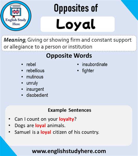 Opposite of Loyal, Antonym of Loyal, 7 Opposite Words For Loyal ...