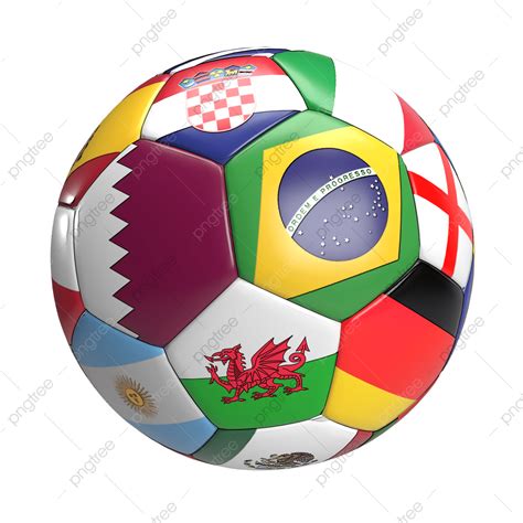 Soccer Ball With Flags On It World Cup Country Flags Machine Sewing