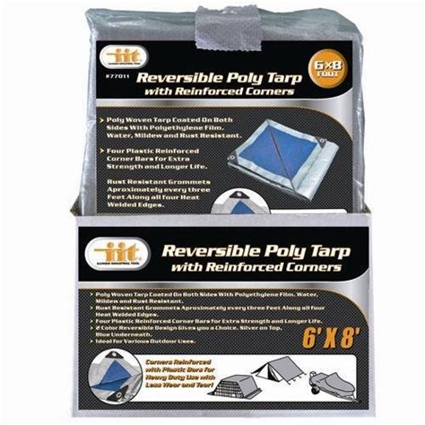 IIT-6' X 8' Reversible Poly Tarp With Reinforced Corners : Amazon.in ...