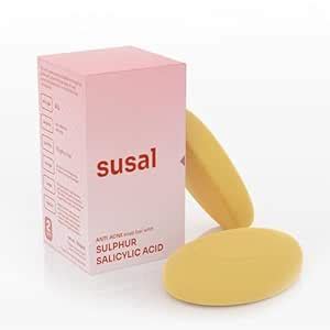 Buy Susal 2% Salicylic Acid & Sulfur (Sulphur) Soap for Back & Body ...