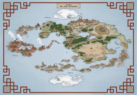 Map of the avatar the last airbender world - talentbxe