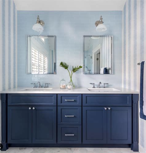 30 Navy Blue Vanity Bathroom Ideas You Will Love