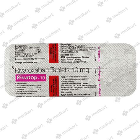 RIVATOP 10MG TABLET 14'S : View Price, Combination and Alternatives ...