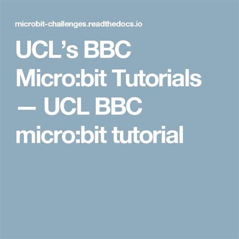 Micro Bit Tutorial 的图像结果