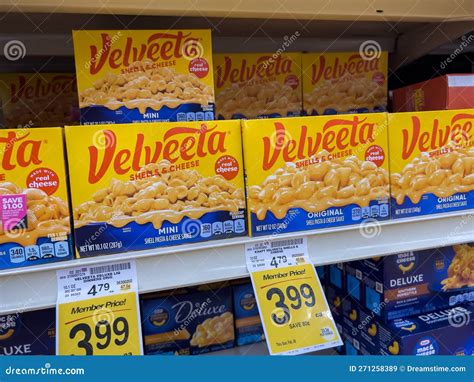Seattle, WA USA - Circa February 2023: Close Up View of Velveeta Boxed ...