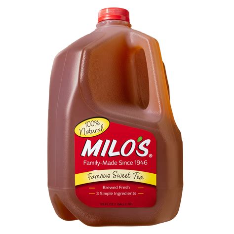 Milo's Famous Sweet Tea, 100% Natural, 128 fluid ounces - Walmart.com