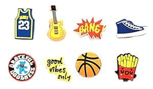 Pack of 8 Pcs Shoe/Clogs Decoration Charms for Clog shoes for Unisex ...