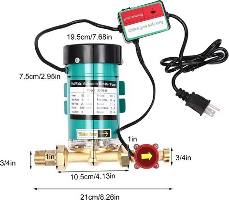 LIYUANJUN 120W Water Pressure Booster Pump, Pressure Pump 34″ Outlet ...