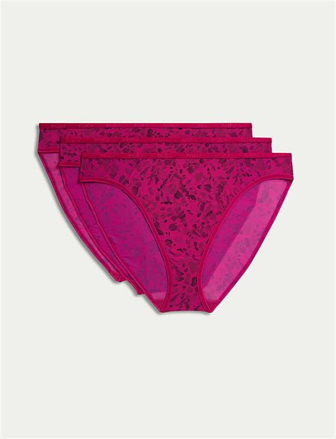 Buy 3pk Flexifit™ Sheer High Leg Knickers at Marks & Spencer