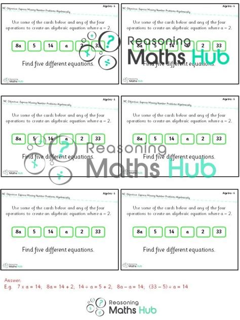 Express Missing Number Problems Algebraically 的图像结果