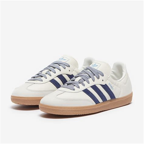 adidas Originals Womens Samba OG - Off White/Dark Blue/Clear Sky ...