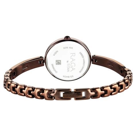 Buy Online Titan Raga Viva Quartz Analog Brown Dial Brown Metal Strap ...