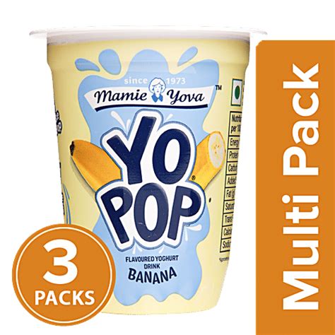 Buy Mamie Yova Yo Pop Flavoured Yoghurt Drink - Banana Online at Best ...