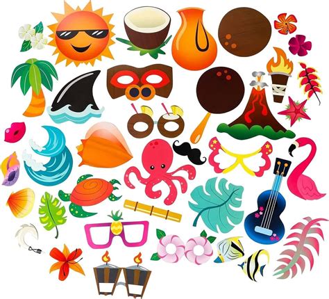 BLUEPANDA BLUE PANDA - Luau Photo Booth Props - 72-Pack Luau India | Ubuy