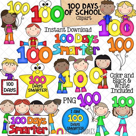 Free 100th day clip art, Download Free 100th day clip art png images ...